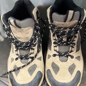 Tan and Black Hiking Boots